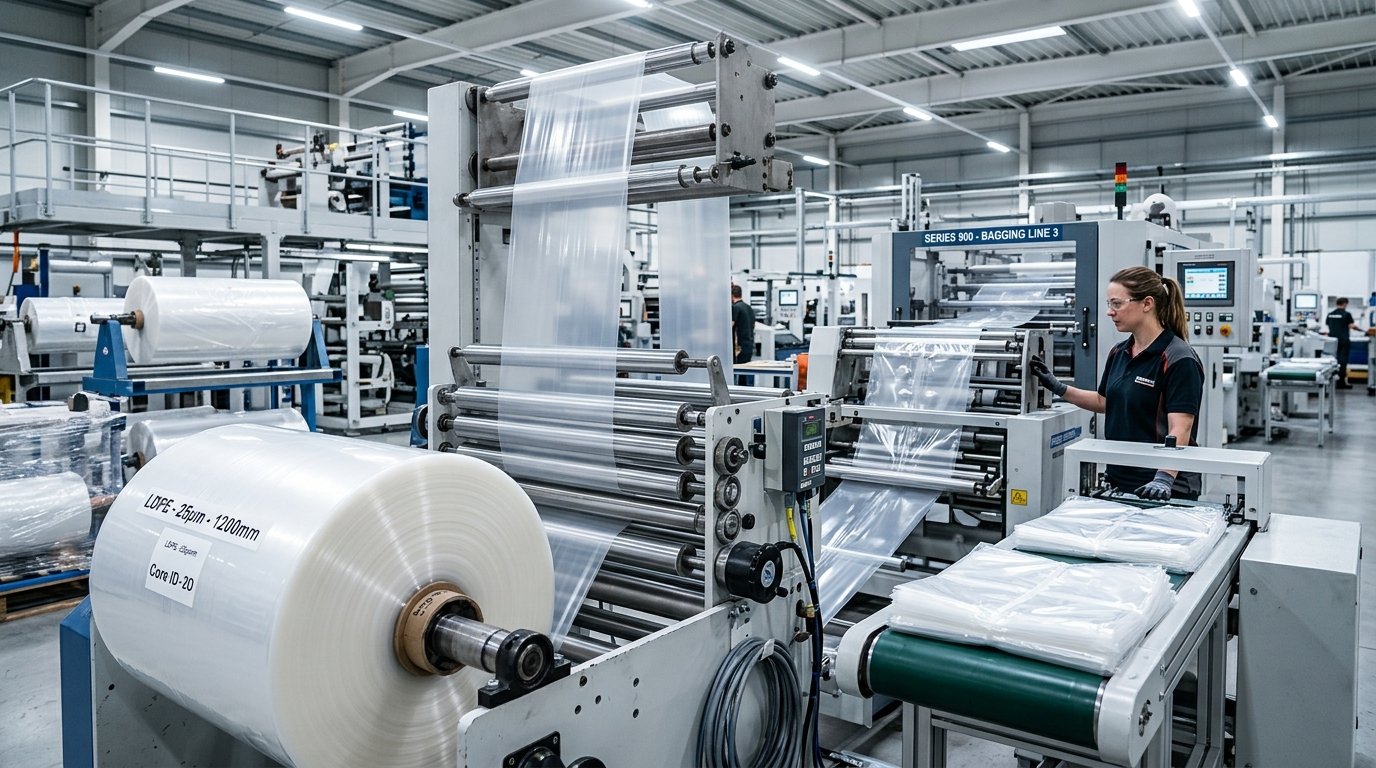 Garment packaging film extrusion and packaging manufacturing at Divine Trims Limited